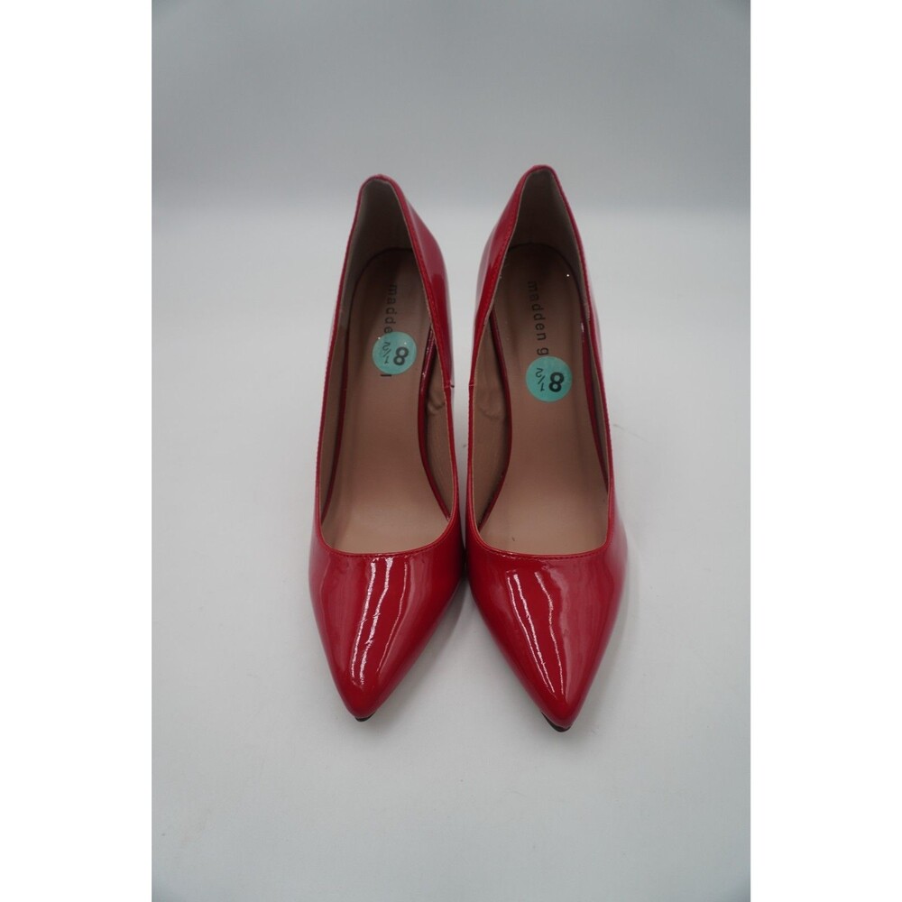 Madden Girl Red Patent Pointed Toe Stiletto Heel Pumps Size 8.5